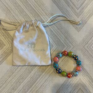 Angela Moore Women’s Multi Color Floral 14mm Beaded Bracelet